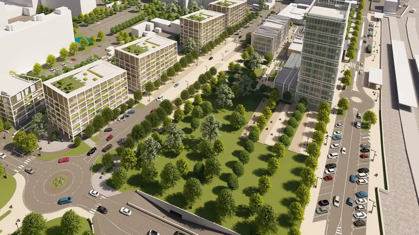 Il ridisegno di via Sostegno con condomini e centro direzionale - Foto © www.giornaledibrescia.it