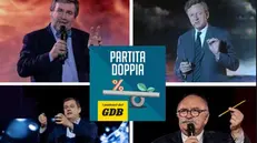 I protagonisti del podcast «Partita doppia»: Mercalli, Battiston, Boccaletti e Giraudo - © www.giornaledibrescia.it