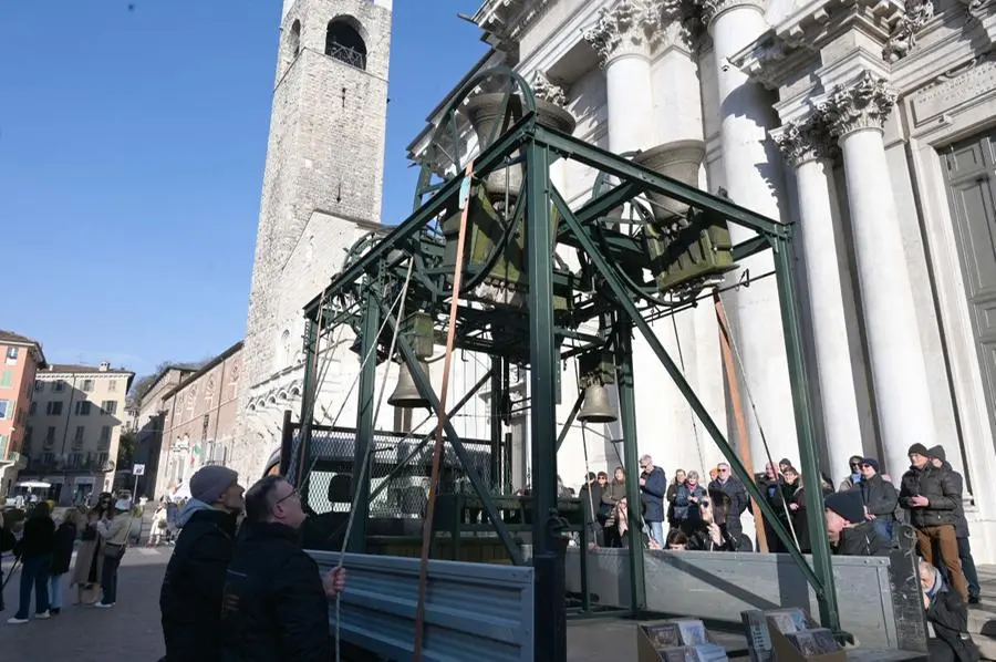 I campanari bergamaschi in centro storico a Brescia