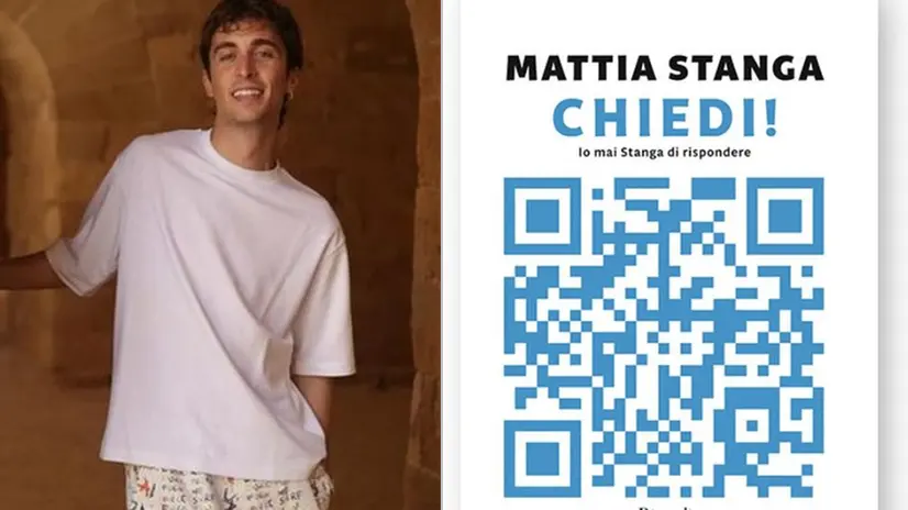 Mattia Stanga e la copertina del suo libro