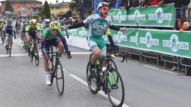 La gioia di Filippo Tagliani nel 2018 quando vinse la San Geo - Foto Rodella © riproduzione riservata
