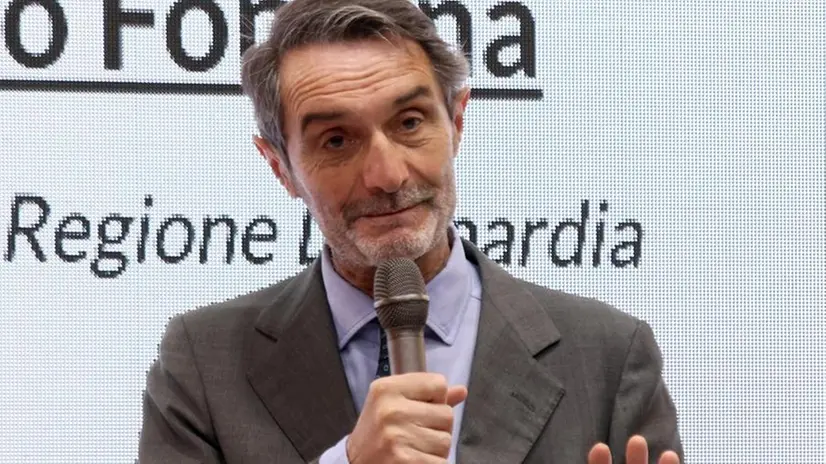 Il presidente della Lombardia Attilio Fontana (Lega) - Foto Ansa © www.giornaledibrescia.it