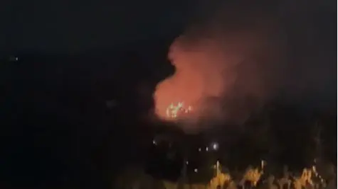 La casa in fiamme a Gussago