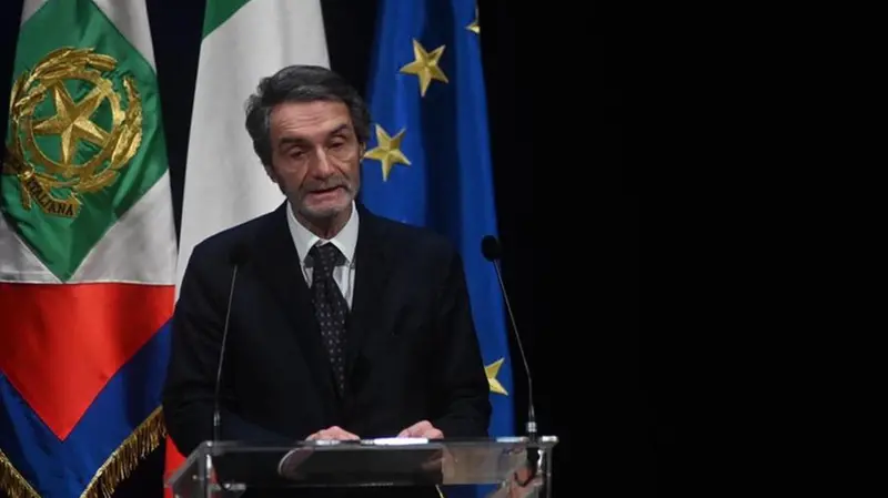 Il presidente della Lombardia Attilio Fontana - Foto New Reporter Favretto/Nicoli © www.giornaledibrescia.it