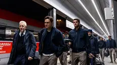 L'arrivo della Juventus in stazione a Brescia