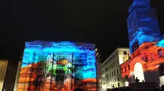 Lo spettacolo di luci «Ascencio» in piazza Vittoria