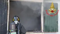 Le fiamme si sono propagate nel pomeriggio a Botticino