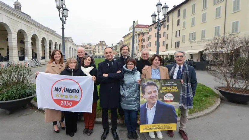 I candidati del M5s alla presentazione a Brescia