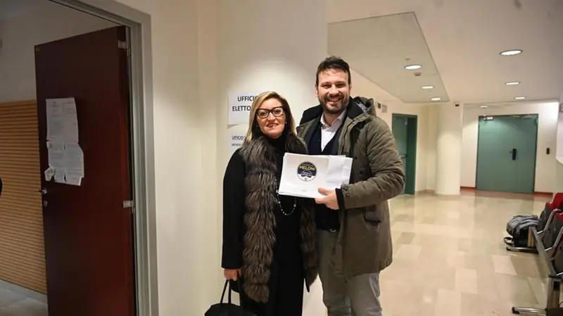 Il segretario provinciale Diego Zarneri e la deputata Cristina Almici