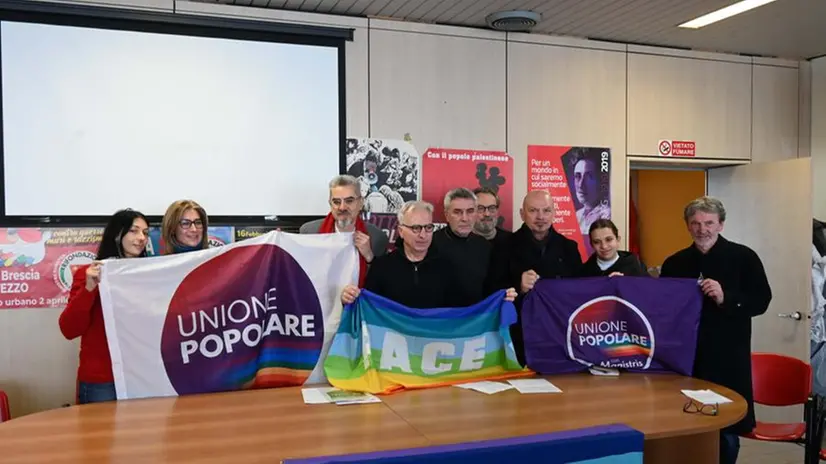 La presentazione dei candidati di Unione popolare a Brescia