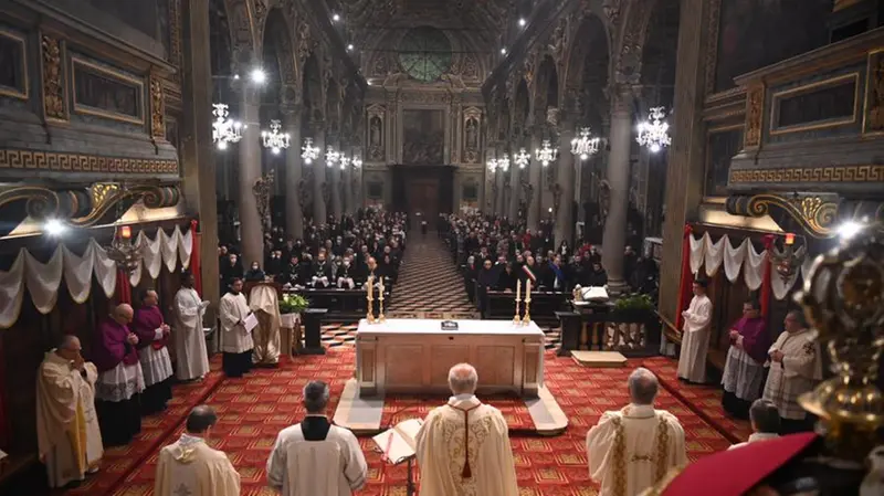 La celebrazione del Te Deum alla basilica delle Grazie