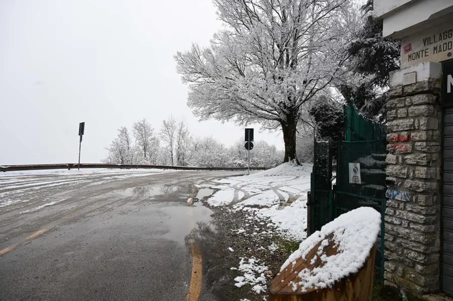 La prima neve del 2023 sul monte Maddalena