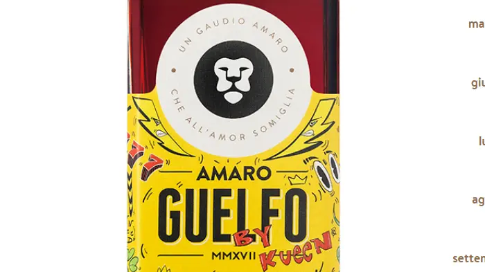 La prima etichetta da collezione di Amaro Guelfo - © www.giornaledibrescia.it
