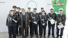 Gli agenti bresciani premiati per le azioni svolte nel 2021 a Palazzo Lombardia, Milano - Foto fornite dalla Regione