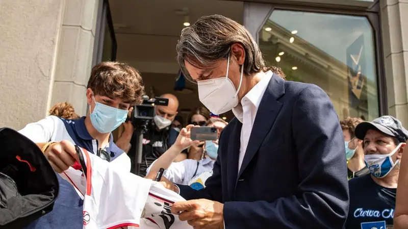 L'arrivo di Pippo Inzaghi a Brescia nell'estate del 2021 - Foto © www.giornaledibrescia.it