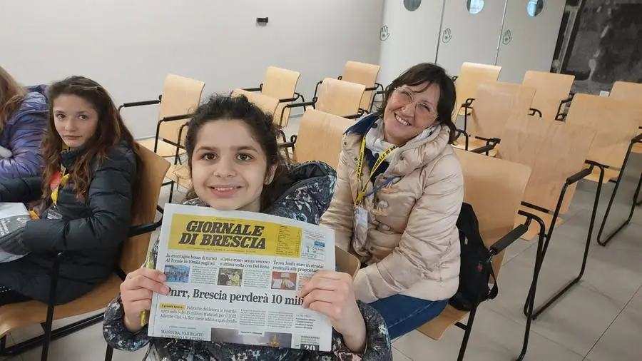 La classe V della primaria di Paitone in visita al GdB