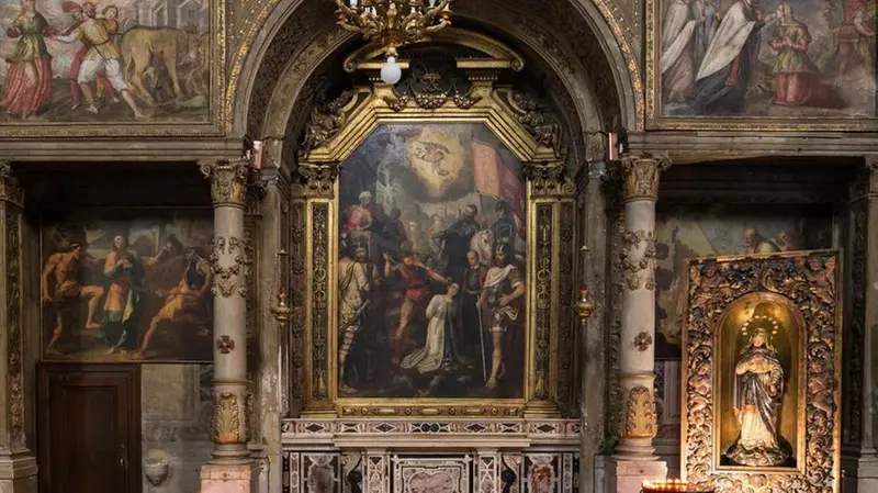 L'altare della chiesa di sant'Agata a Brescia - Foto © www.museodiffusobrescia.org