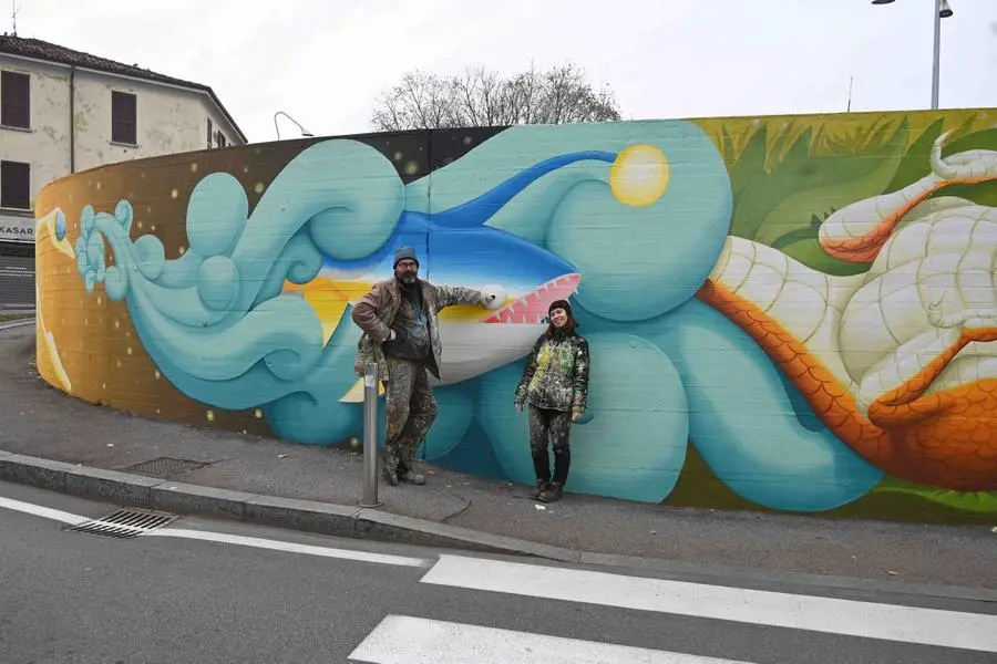 Il murale di ZED1 in via Cremona a Brescia