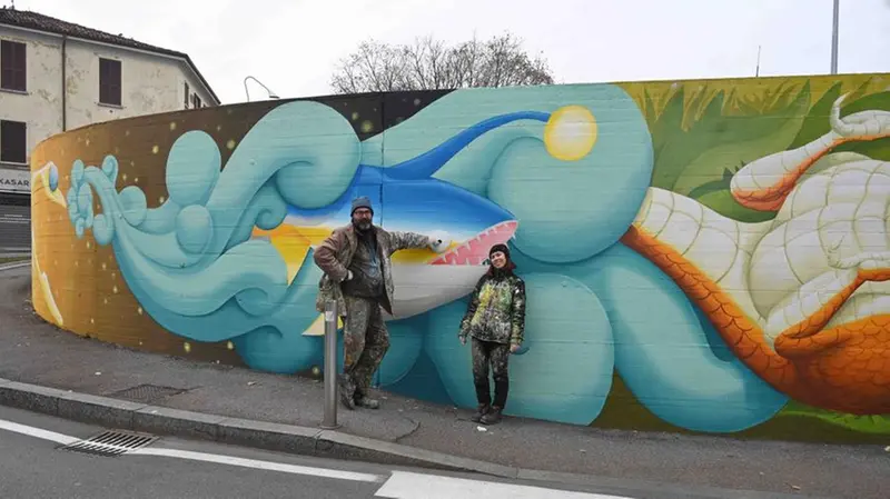 Il murale di ZED1 in via Cremona a Brescia