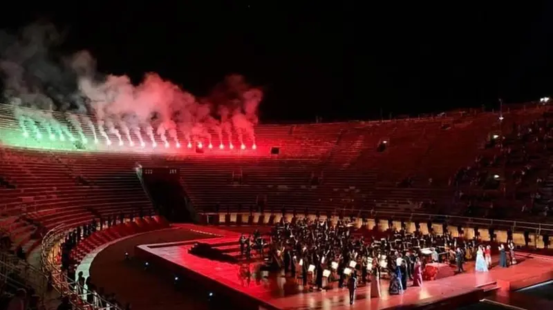 Gli effetti di Guerini all'Arena di Verona