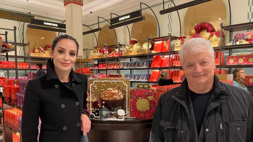 Iginio e Debora Massari ai grandi magazzini Harrods
