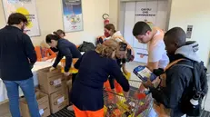 Volontari impegnati nella raccolta di donazioni
