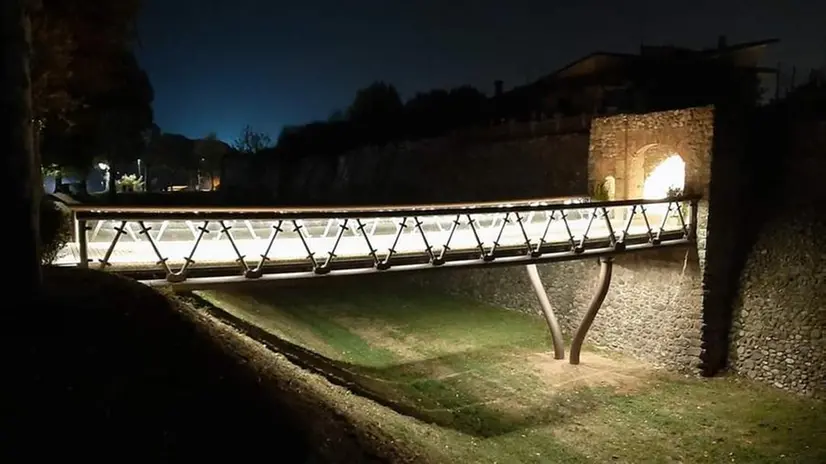 Il ponte pedonale a Rovato
