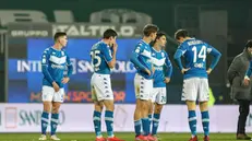 La delusione del Brescia dopo la sconfitta con Monza il 5 dicembre 2021 - Foto New Reporter Nicoli © www.giornaledibrescia.it