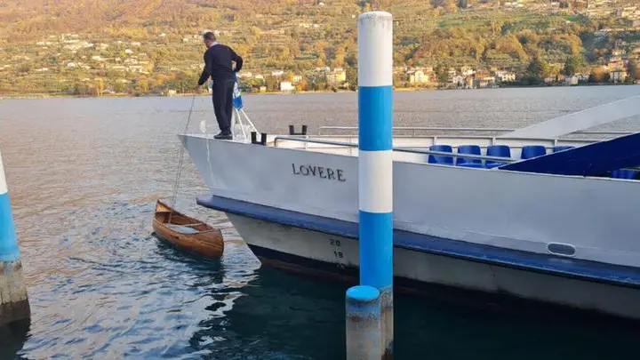 Montisola, canoista salvato dall'equipaggio della motonave Lovere