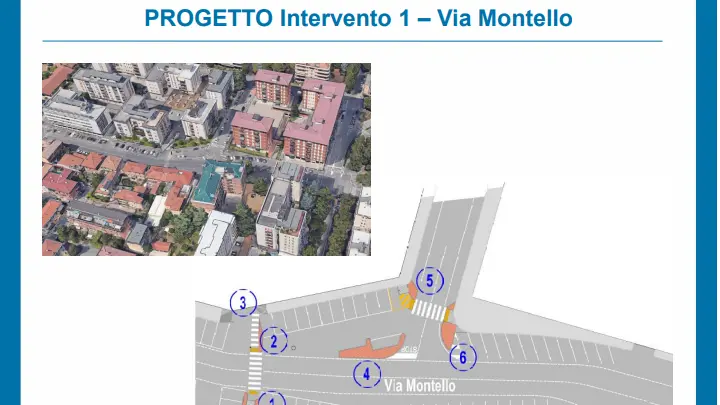 Intervento in via Montello