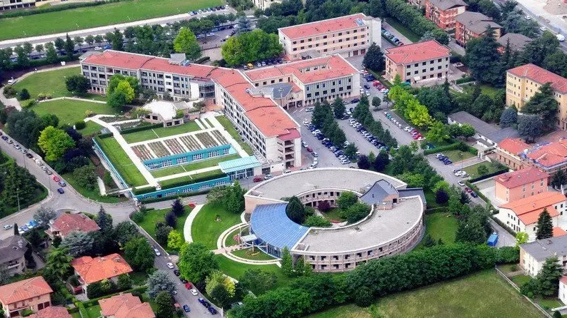 Una veduta dall'alto della Domus Salutis di Brescia - © www.giornaledibrescia.it