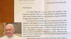 La risposta della Segreteria del Pontefice ai genitori di Francesco