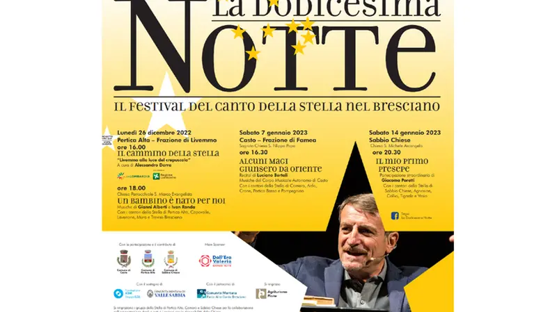 La locandina della quattordicesima edizione de «La Dodicesima Notte» - © www.giornaledibrescia.it