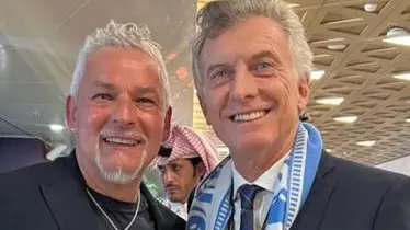 Baggio con l’ex presidente dell’Argentina Macrì
