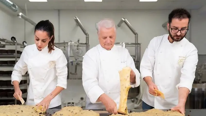 Iginio Massari con i figli Debora e Nicola - Foto tratta da Instagram