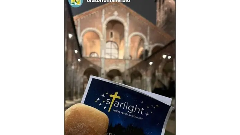 La Basilica di Sant'Ambrogio, tra le tappe, in una storia pubblicata su Instagram dall'oratorio di Manerbio