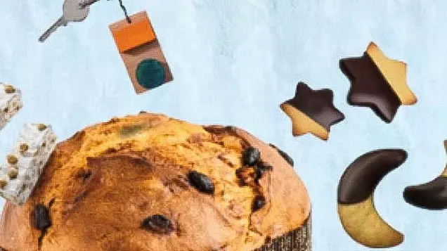 Nei cesti natalizi anche panettone e altri dolciumi