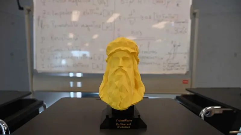 Il trofeo di Da Vinci 4.0 stampato in 3D - © www.giornaledibrescia.it