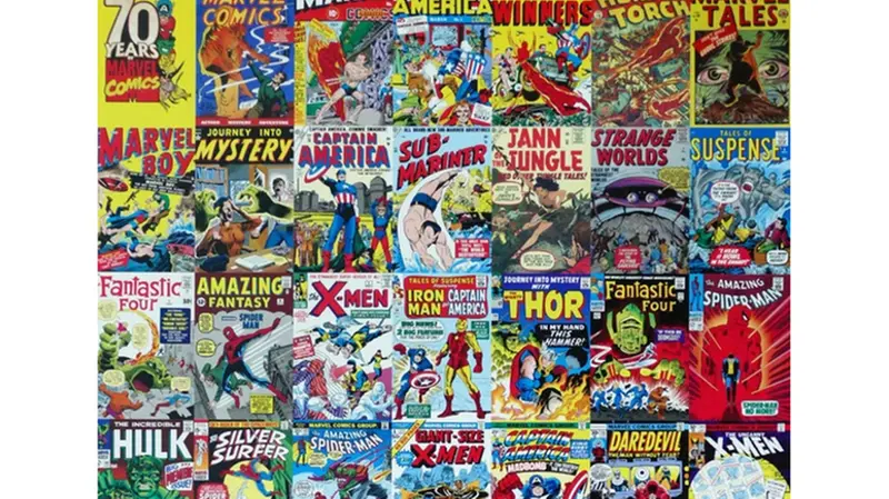 Una raccolta di fumetti della Marvel Comics - © www.giornaledibrescia.it
