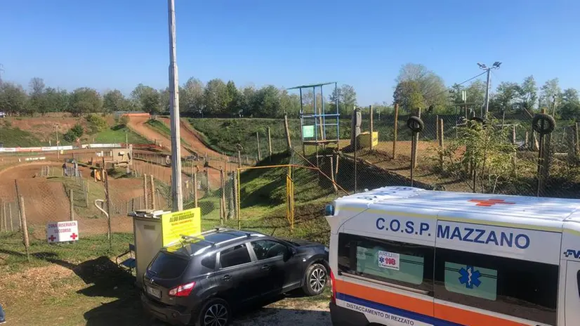I soccorsi al Crossdromo di Rezzato