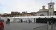 La zona dei costumi per le comparse in piazza Mercato