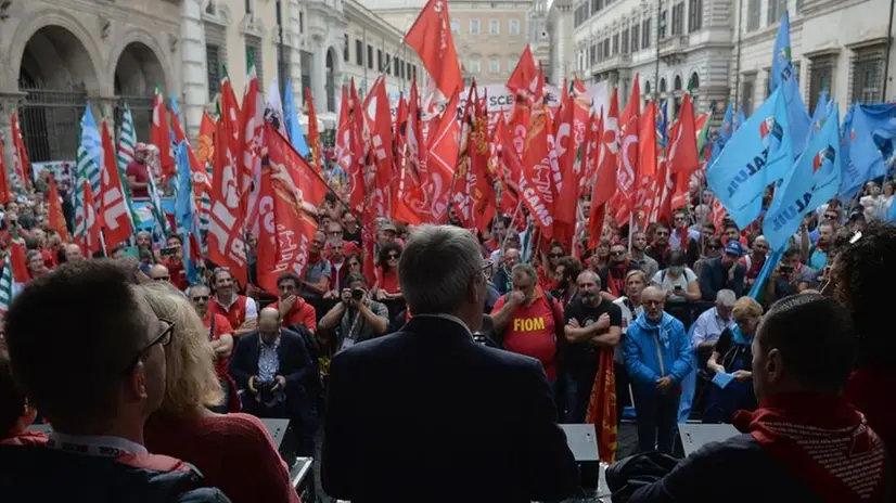 Un momento della manifestazione di sabato a Roma