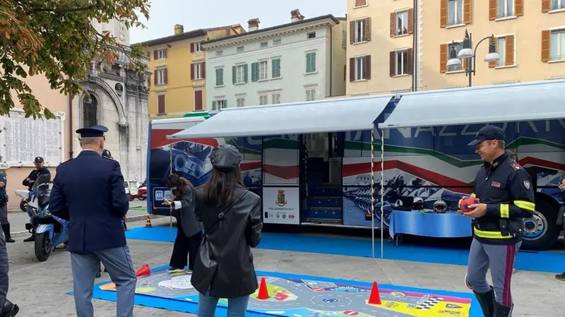 L'evento pullman azzurro oggi a Brescia