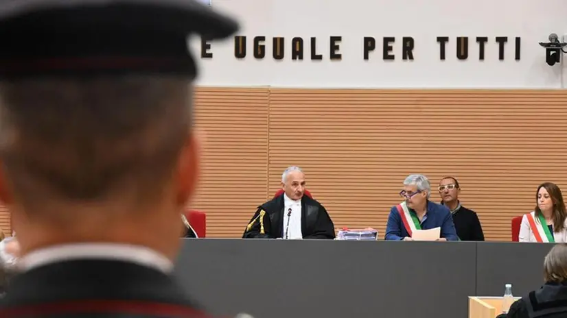La Corte d'Assise durante la prima udienza del processo per l'omicidio Ziliani - Foto Gabriele Strada/Neg © www.giornaledibrescia.it