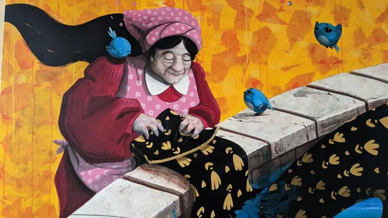 La lavandaia dipinta da Biro. - © www.giornaledibrescia.it