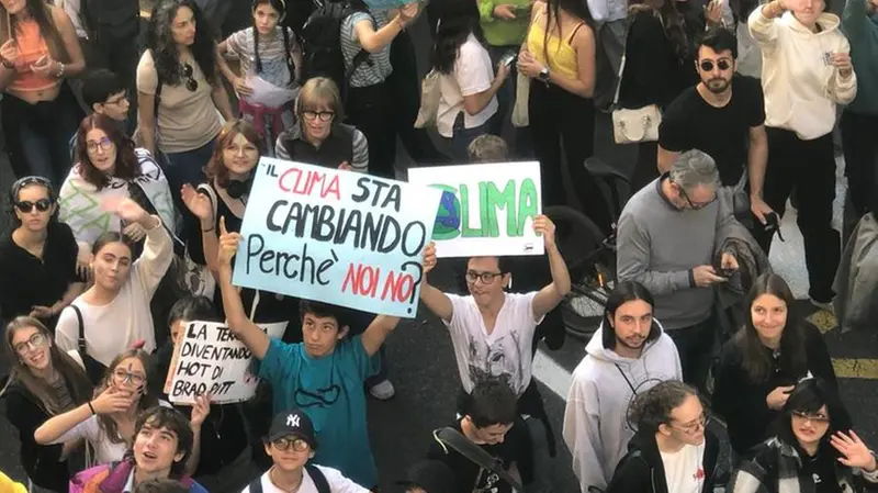 Il corteo per lo Sciopero globale per il clima