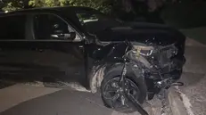 L'auto danneggiata