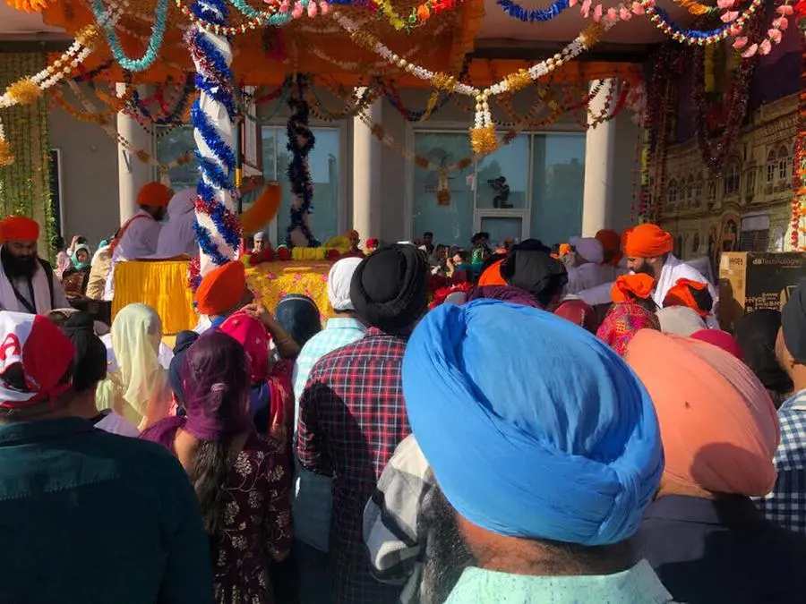 Il corteo della comunità sikh