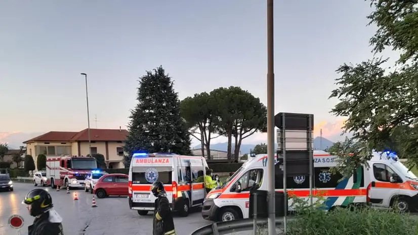 Il luogo e i mezzi coinvolti nello scontro di Pontoglio