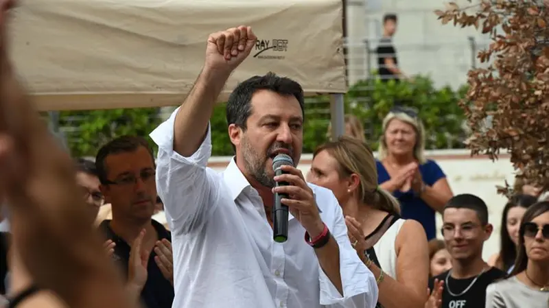 Il comizio di Matteo Salvini a Salò